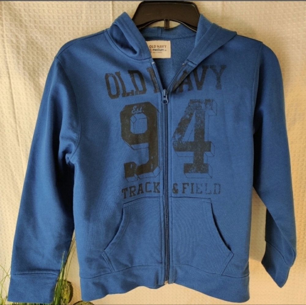 Old Navy Boys Blue Hood jacket Size Medium (8)
